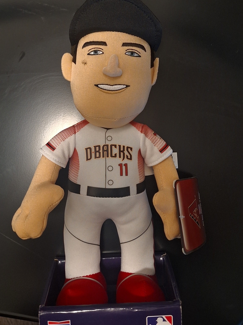 Genuine Merchandise D-Backs Plush Player Doll - White, Red & Black